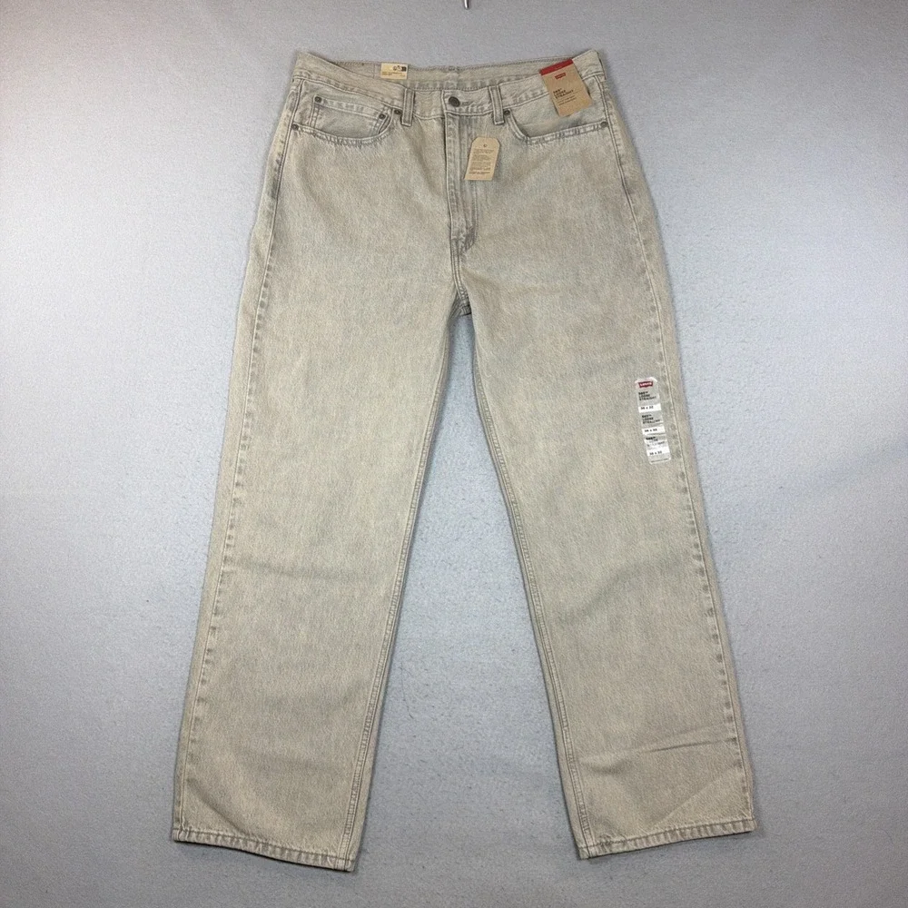 Levi's 565 Men's Loose Straight 36X32 Baggy Wide Leg Gray Wash NWT 100% Cotton